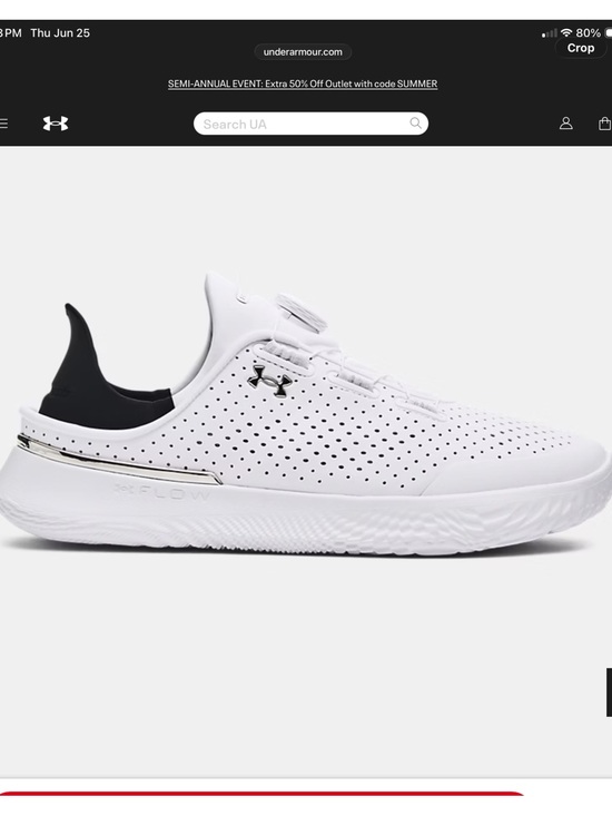 Under Armour Other - UA Flow Slipspeed Trainer White and Black Size 11